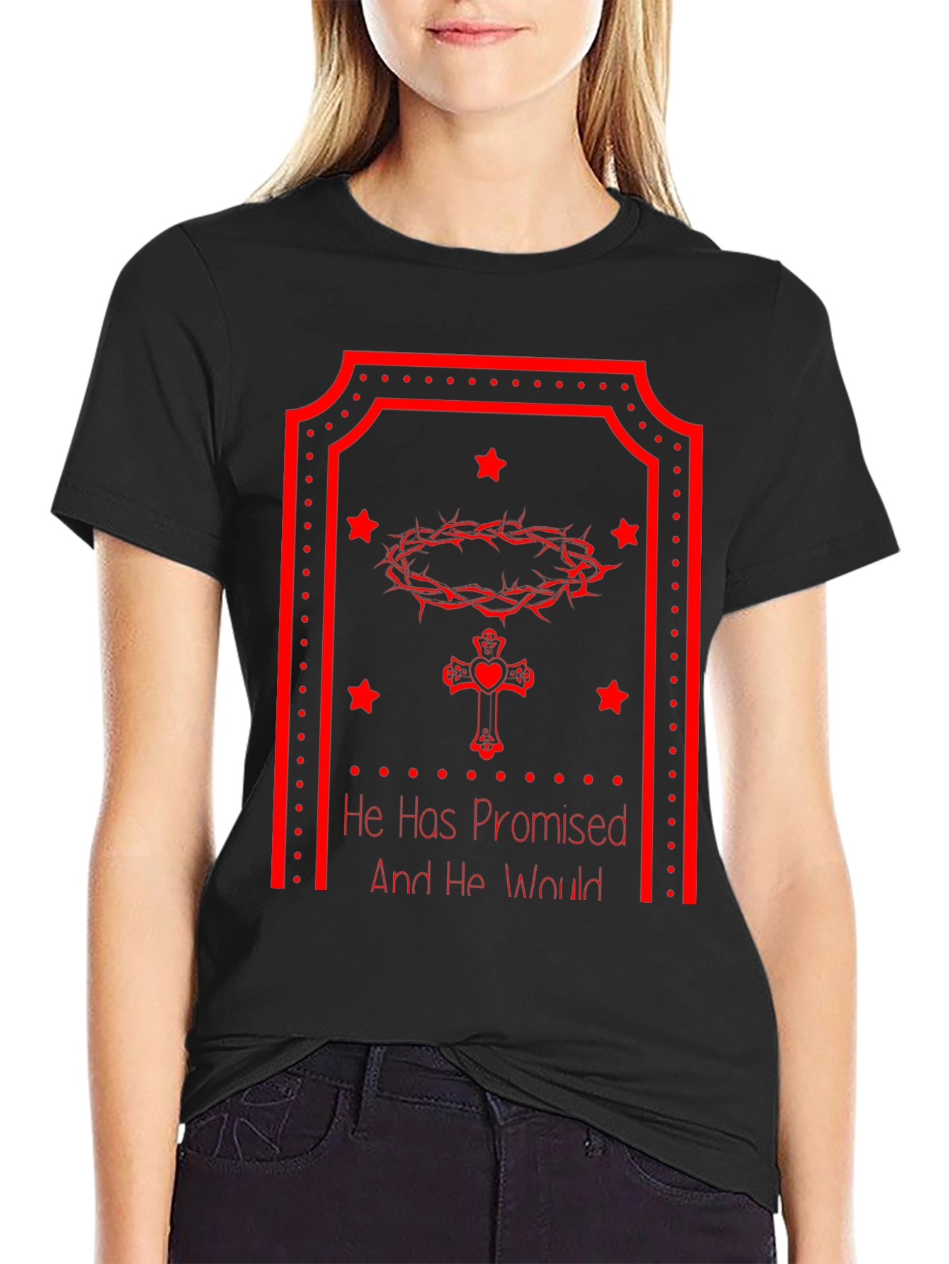 Faith-Inspired Tee: He Has Promised - Christian Graphic T-Shirt