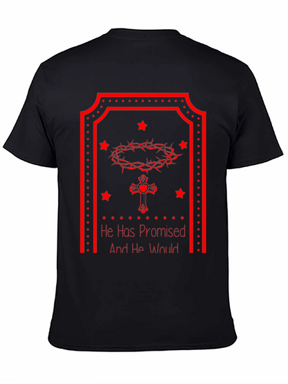 Faith-Inspired Tee: He Has Promised - Christian Graphic T-Shirt