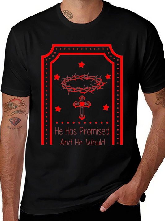 Faith-Inspired Tee: He Has Promised - Christian Graphic T-Shirt