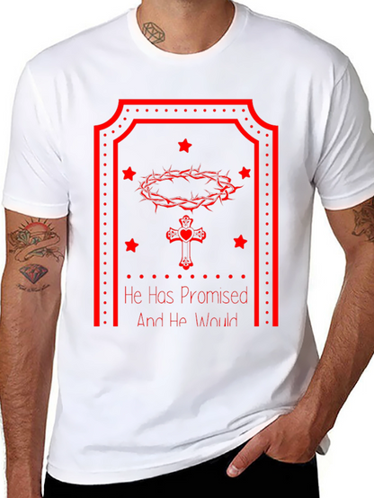 Faith-Inspired Tee: He Has Promised - Christian Graphic T-Shirt