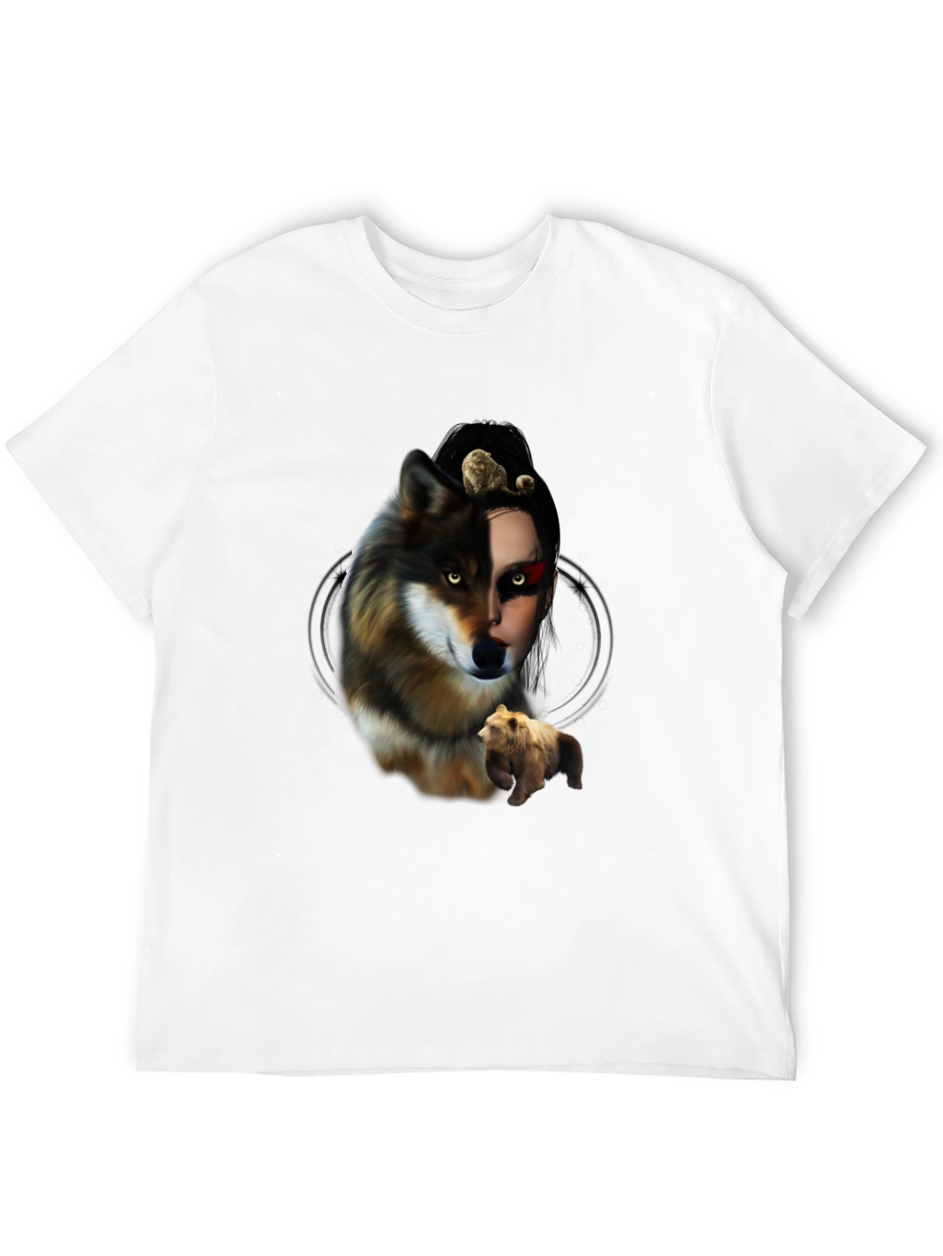 Wolf & Bear T-Shirt - Nature Inspired Graphic Tee