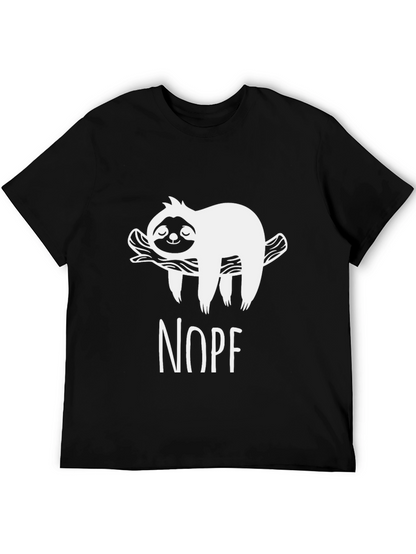 Nope Sloth Graphic T-Shirt - Funny Casual Tee