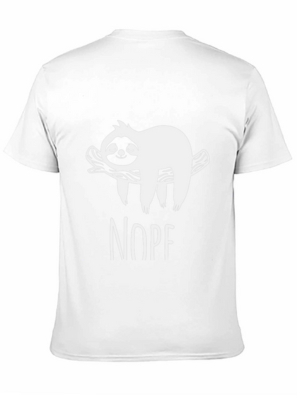 Nope Sloth Graphic T-Shirt - Funny Casual Tee