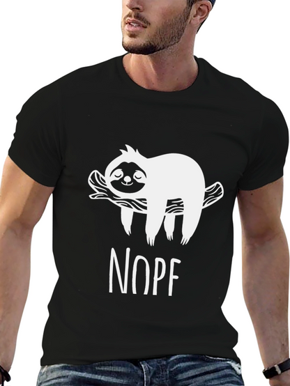 Nope Sloth Graphic T-Shirt - Funny Casual Tee