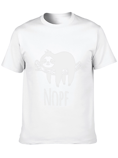 Nope Sloth Graphic T-Shirt - Funny Casual Tee
