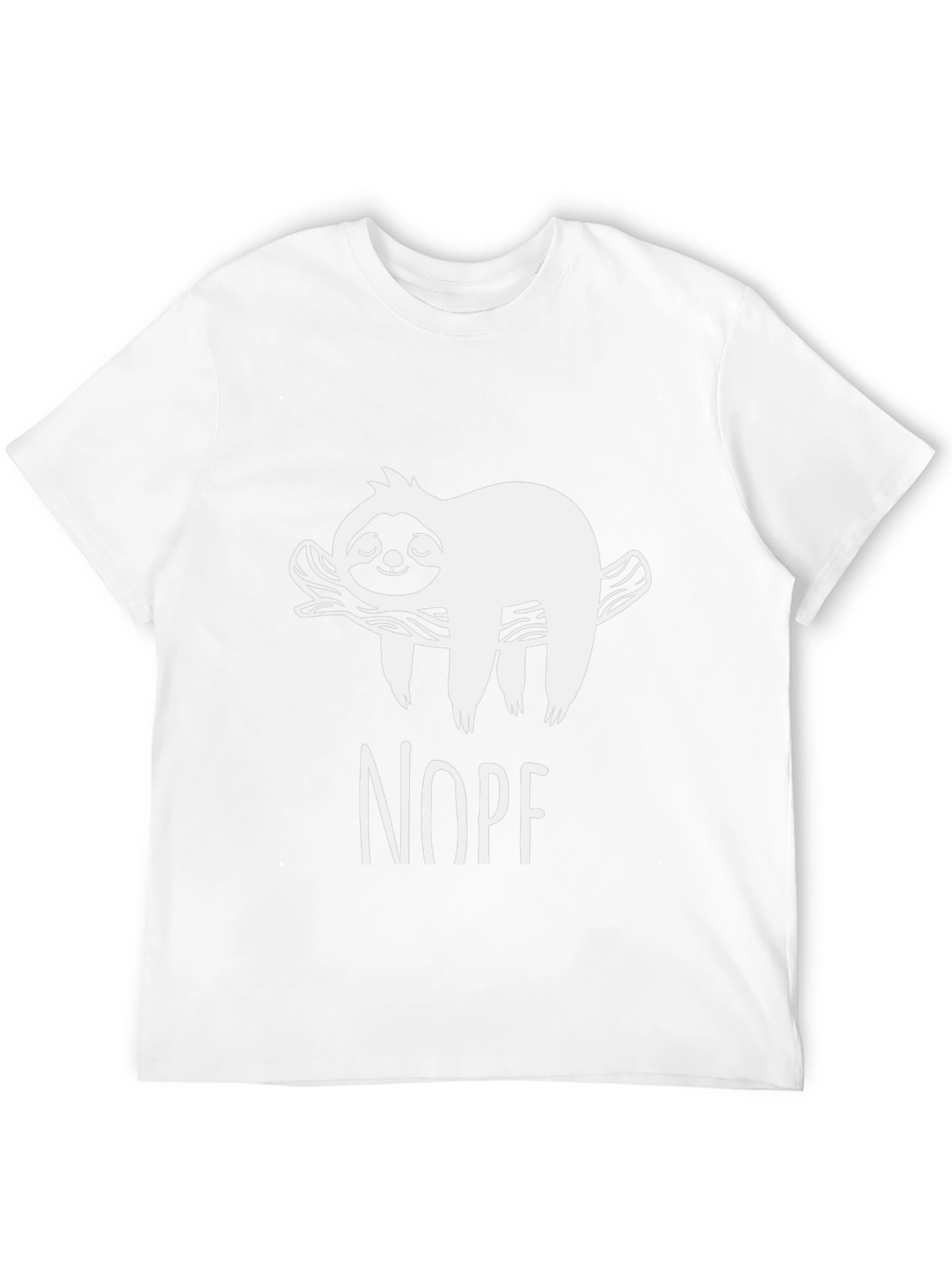 Nope Sloth Graphic T-Shirt - Funny Casual Tee