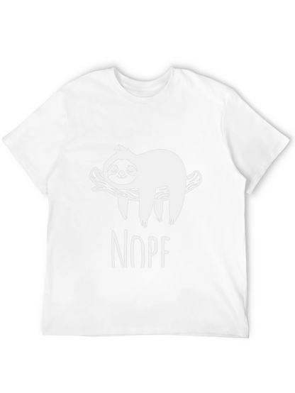 Nope Sloth Graphic T-Shirt - Funny Casual Tee