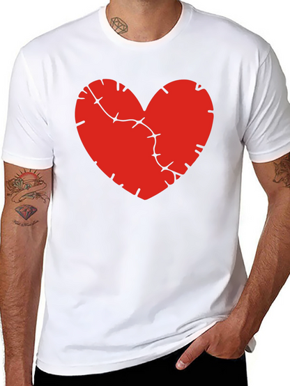 Mended Heart Graphic Tee - Black Cotton Comfort