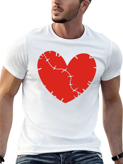 Mended Heart Graphic Tee - Black Cotton Comfort