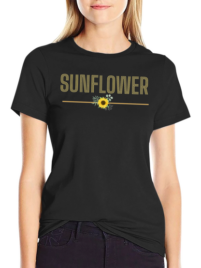 Sunflower Graphic Tee - Trendy Floral Design