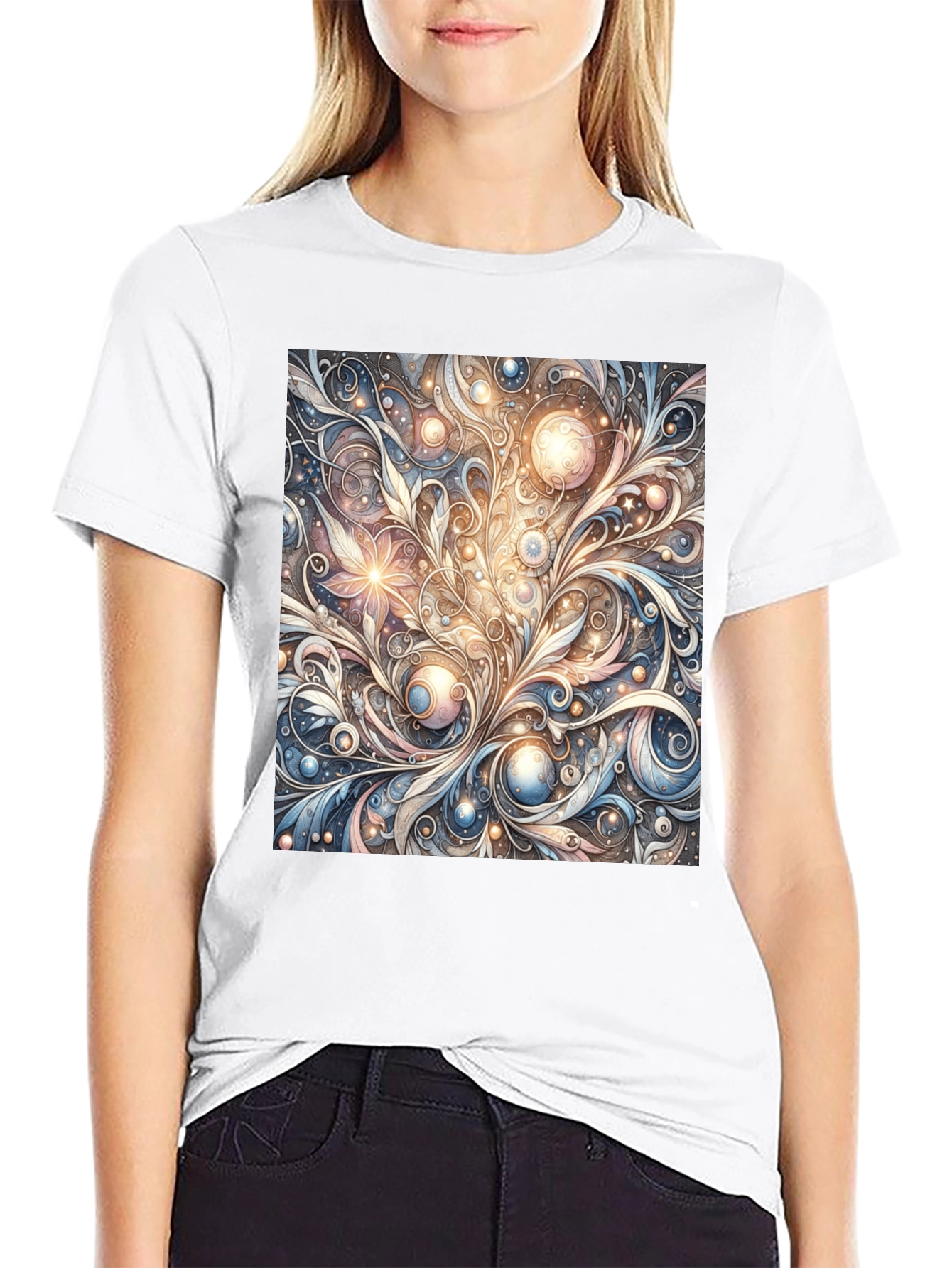 Art Nouveau Swirl T-Shirt: Unique Pattern Tee