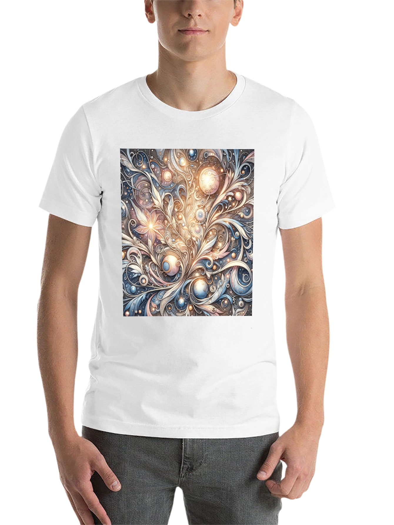 Art Nouveau Swirl T-Shirt: Unique Pattern Tee