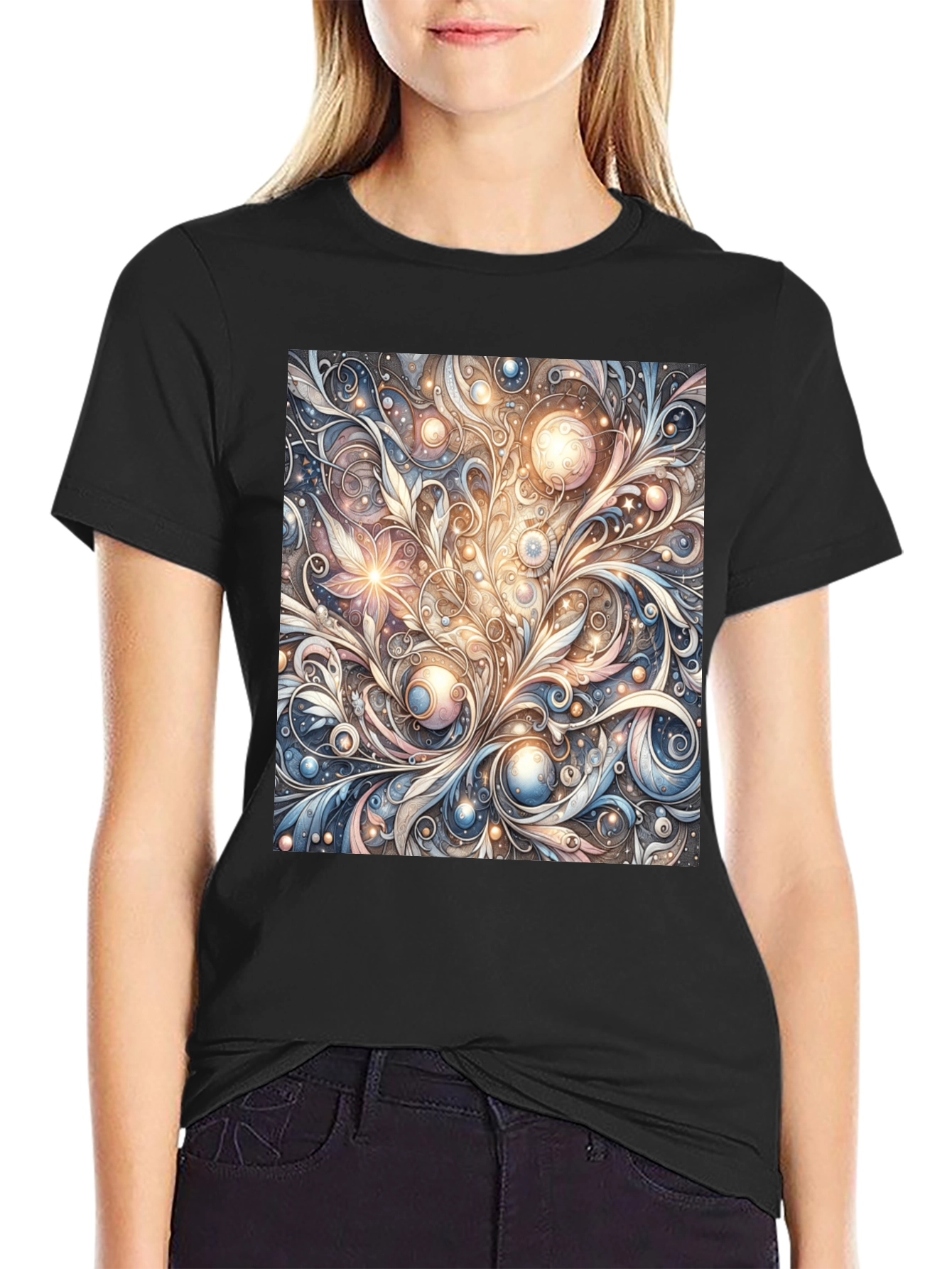 Art Nouveau Swirl T-Shirt: Unique Pattern Tee