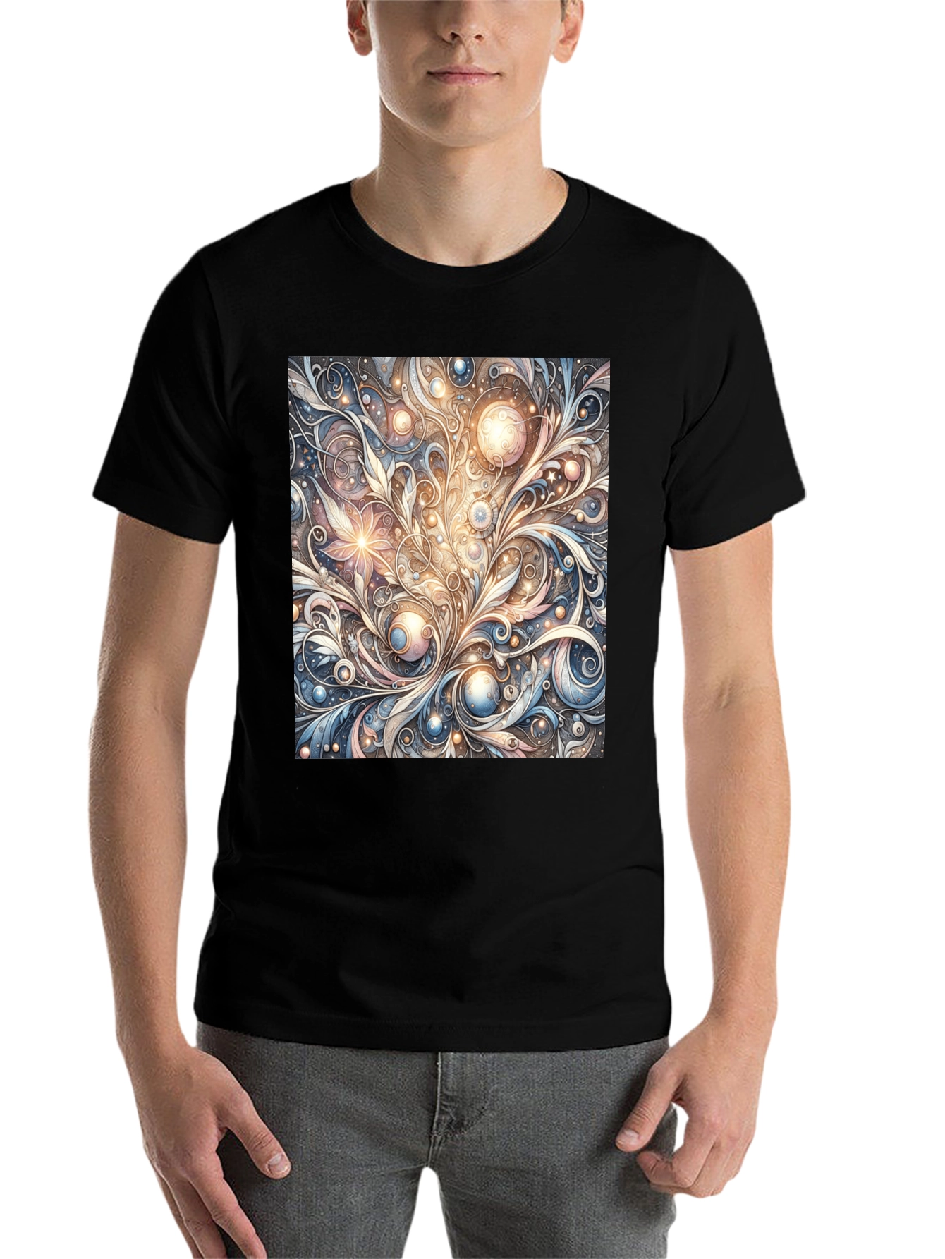 Art Nouveau Swirl T-Shirt: Unique Pattern Tee