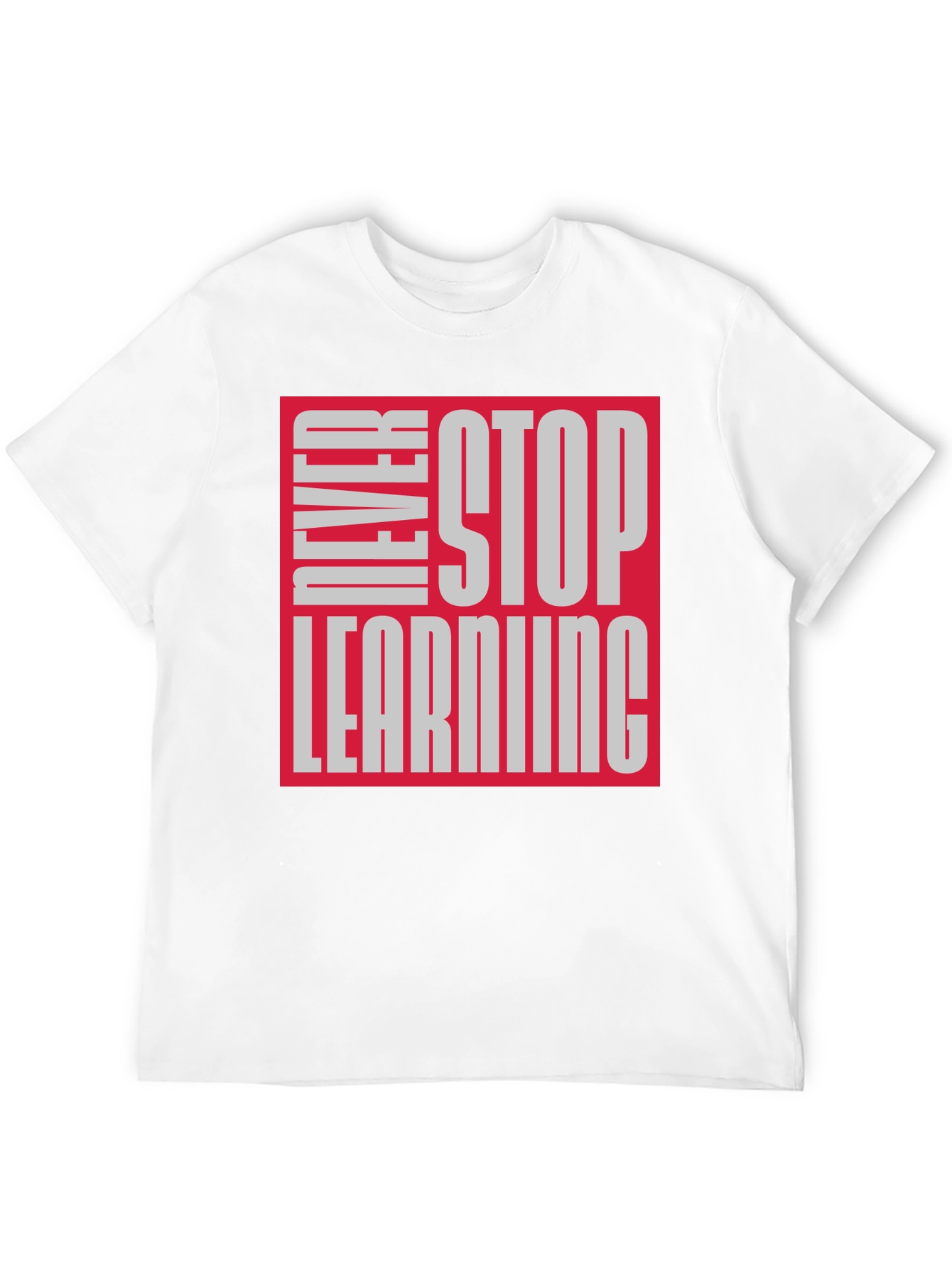 Never Stop Learning Graphic Tee - Black