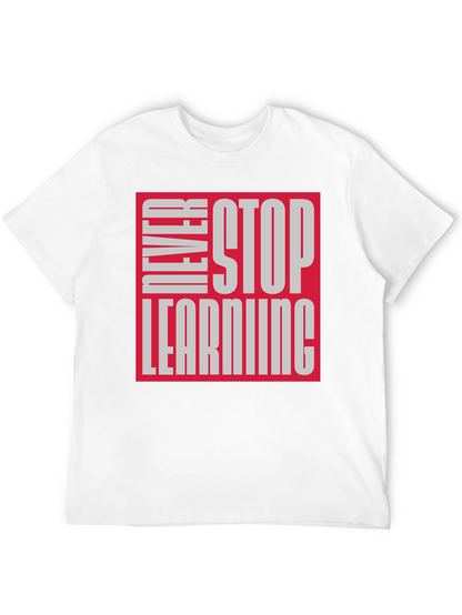 Never Stop Learning Graphic Tee - Black