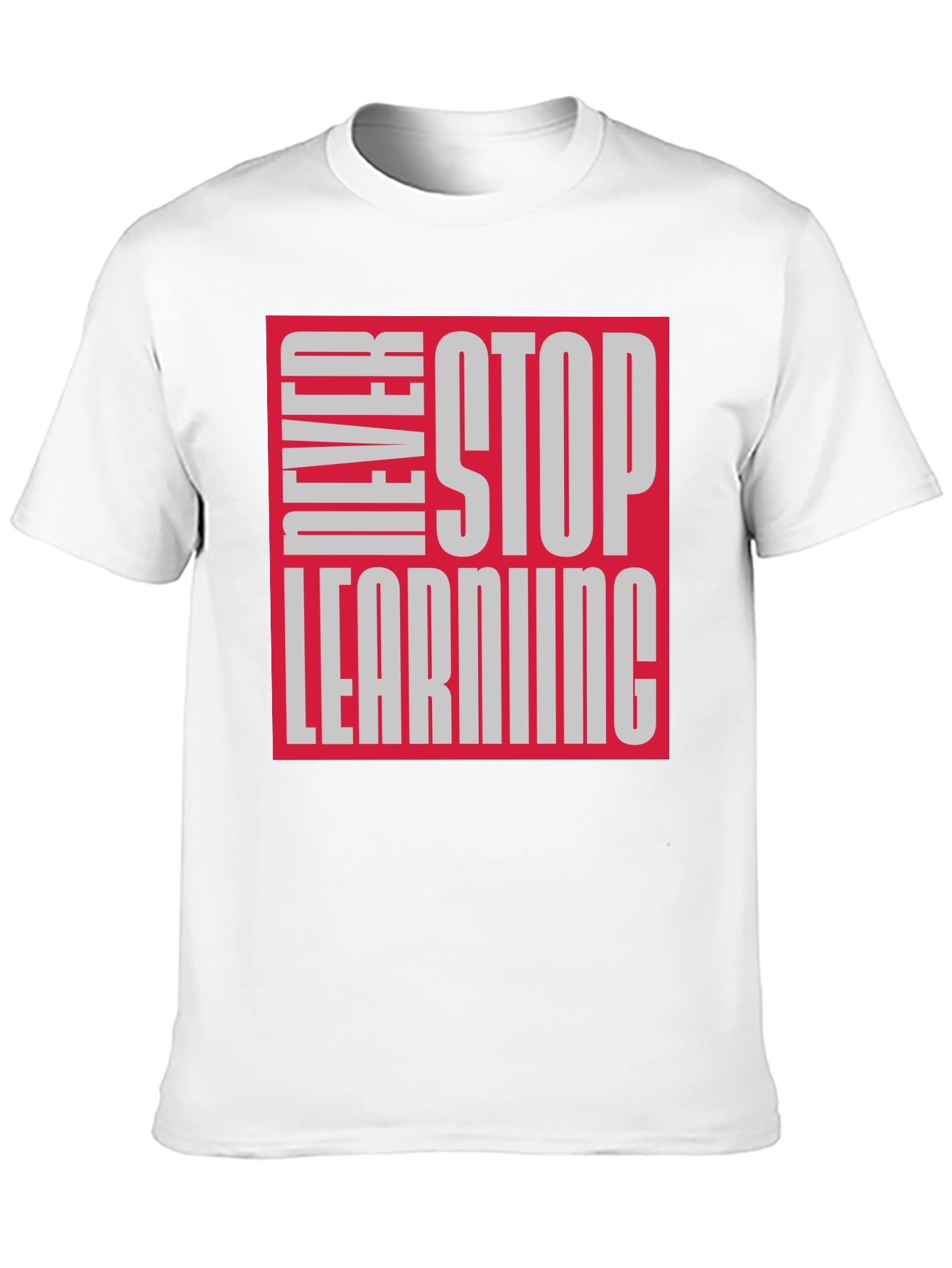 Never Stop Learning Graphic Tee - Black