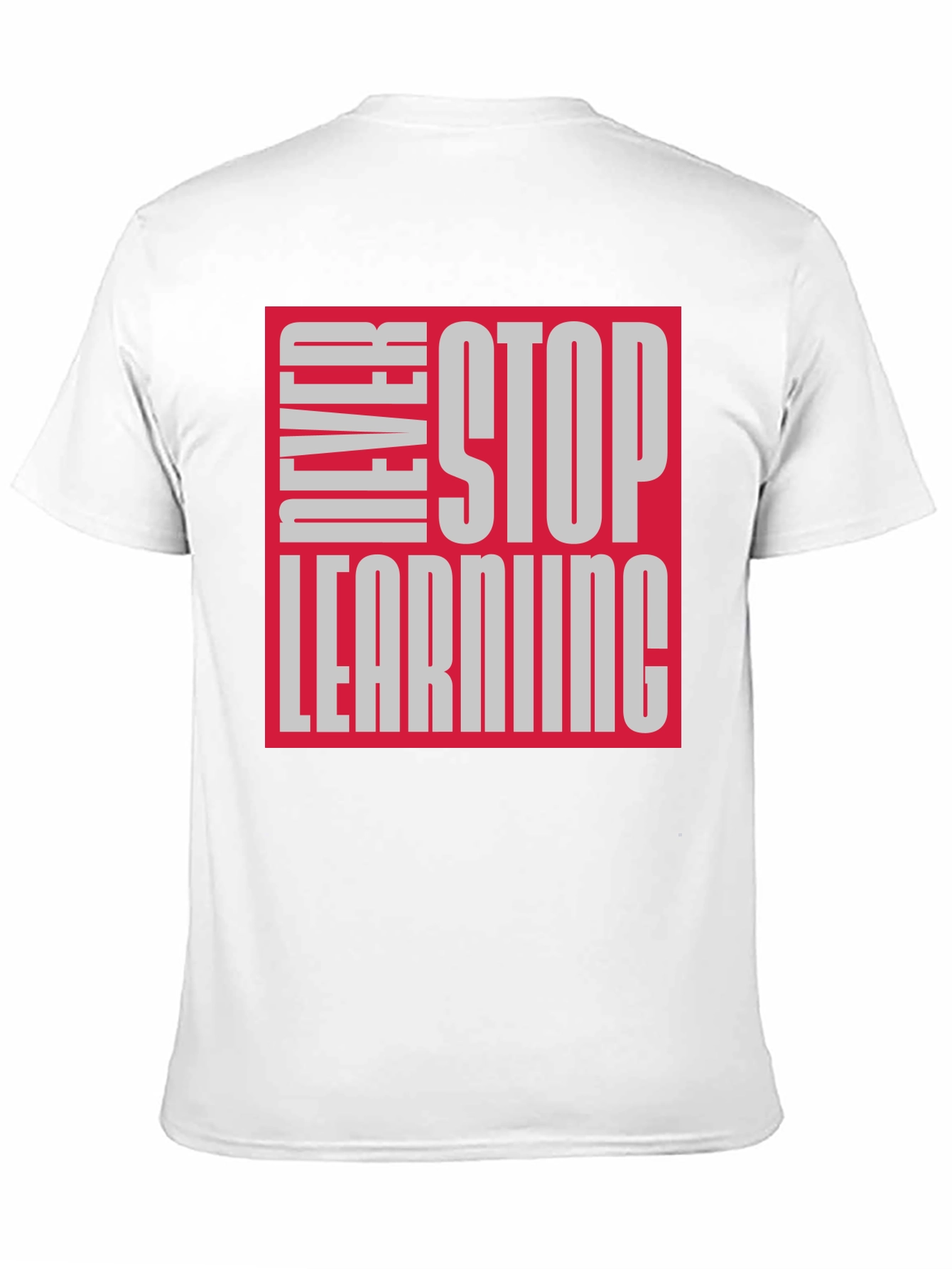Never Stop Learning Graphic Tee - Black