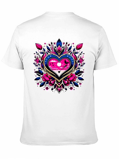 Heart & Arrow Graphic Tee - Stylish Black T-Shirt