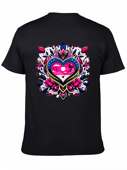 Heart & Arrow Graphic Tee - Stylish Black T-Shirt