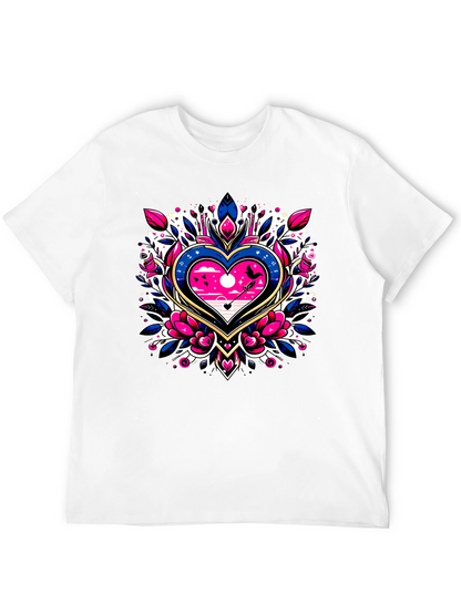Heart & Arrow Graphic Tee - Stylish Black T-Shirt