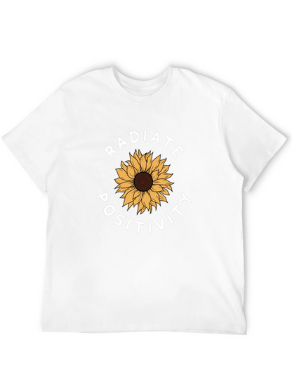 Radiate Positivity Sunflower Graphic Tee - Black