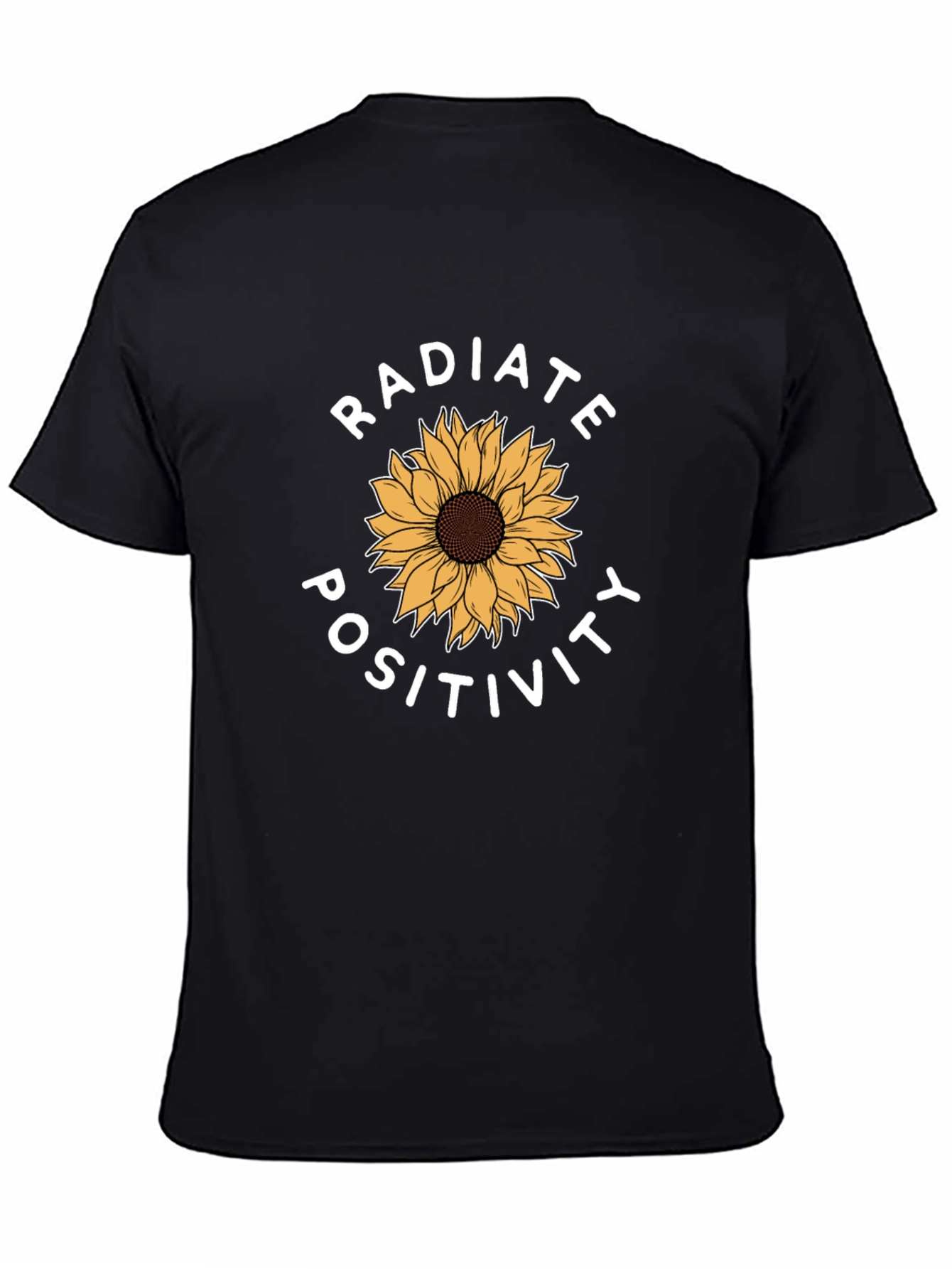 Radiate Positivity Sunflower Graphic Tee - Black