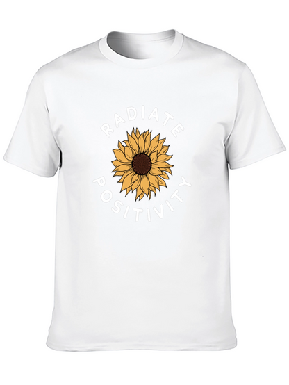 Radiate Positivity Sunflower Graphic Tee - Black