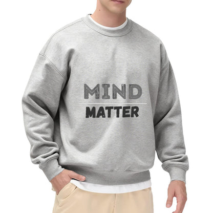 Mind Over Matter" Minimalist Graphic Black Sweatshirt