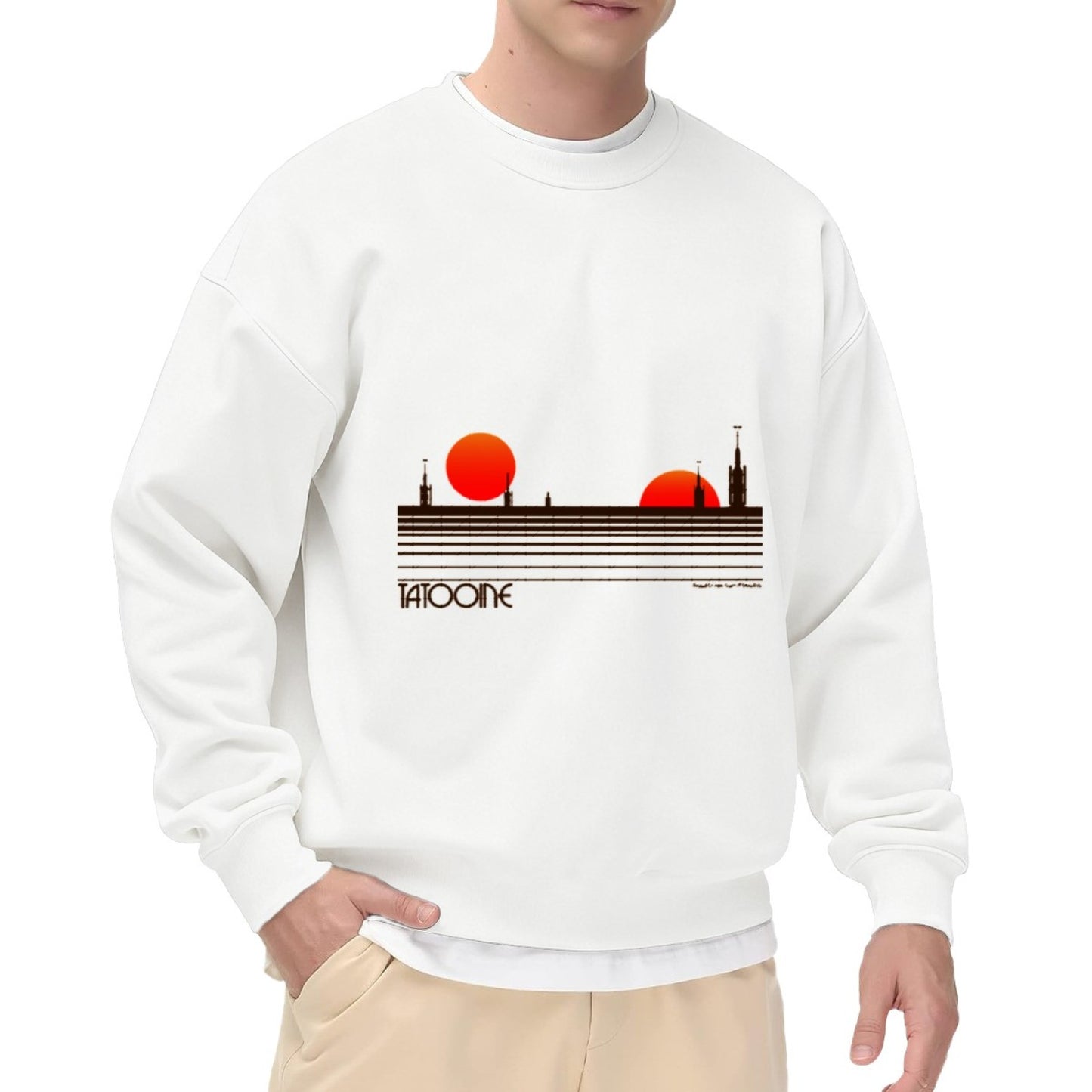 Retro Tatooine Sunset Star Wars Crewneck Sweatshirt