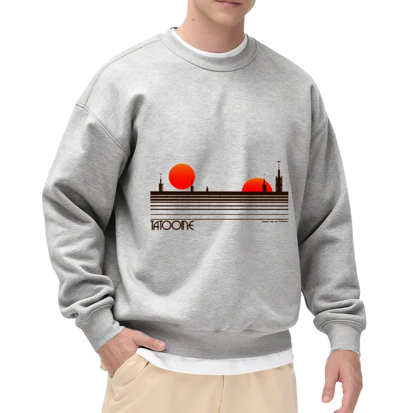 Retro Tatooine Sunset Star Wars Crewneck Sweatshirt
