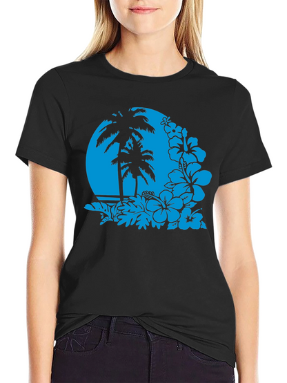 Tropical Paradise Graphic Tee - Black