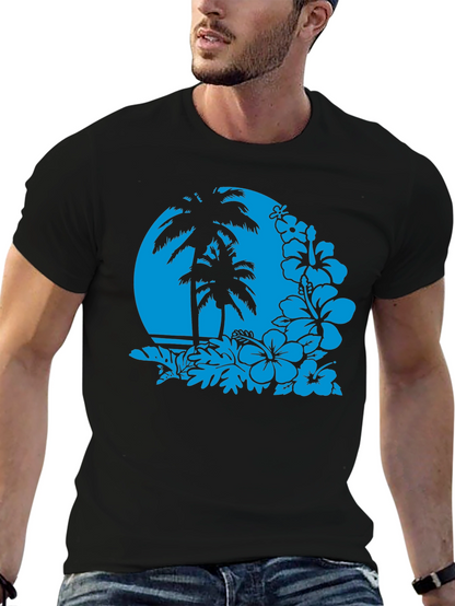 Tropical Paradise Graphic Tee - Black