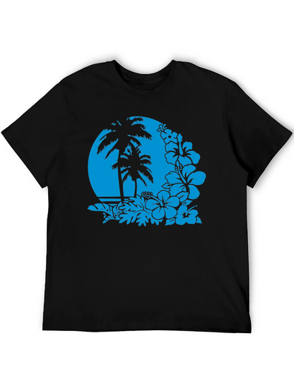 Tropical Paradise Graphic Tee - Black