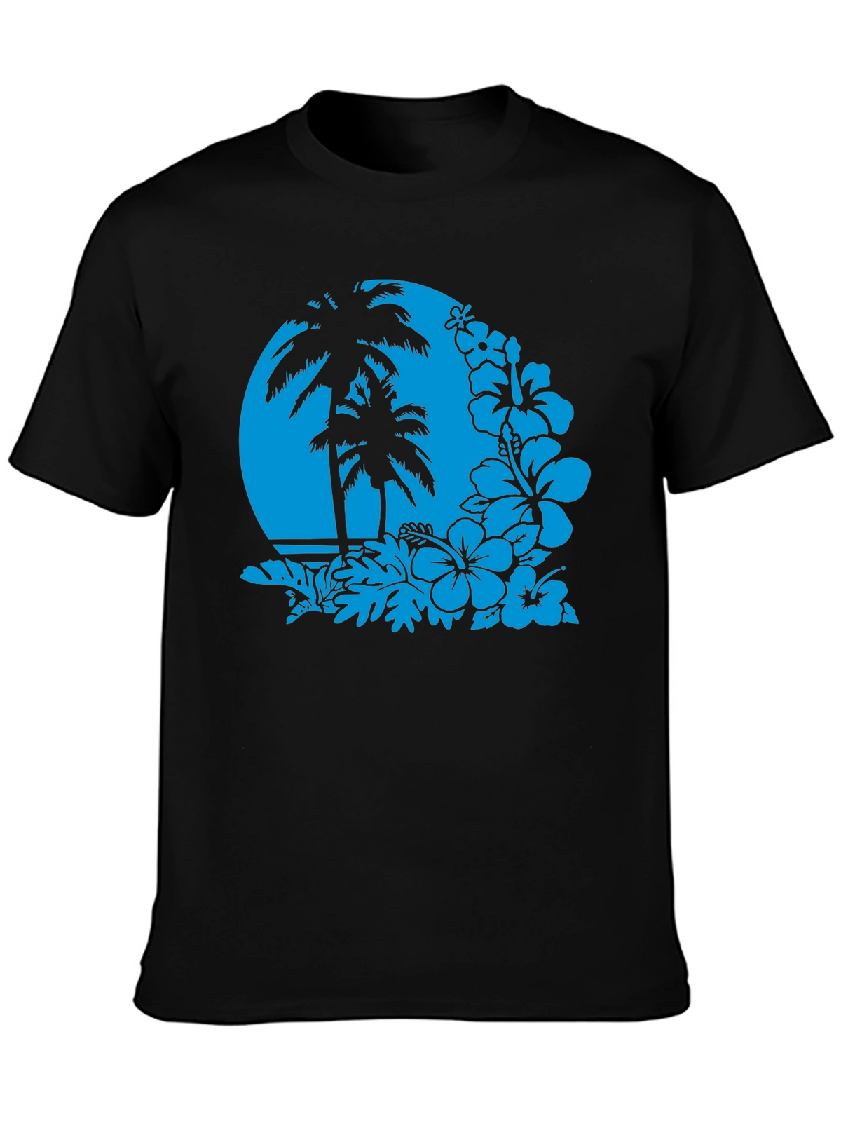 Tropical Paradise Graphic Tee - Black