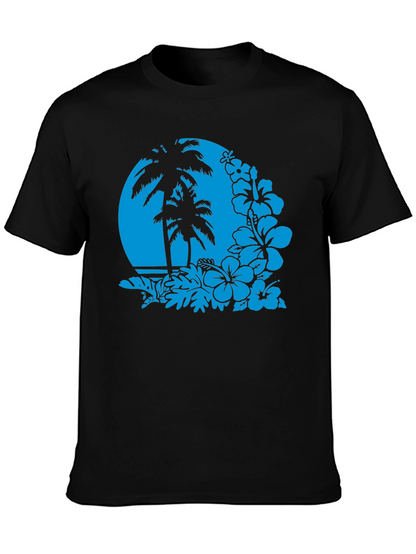 Tropical Paradise Graphic Tee - Black