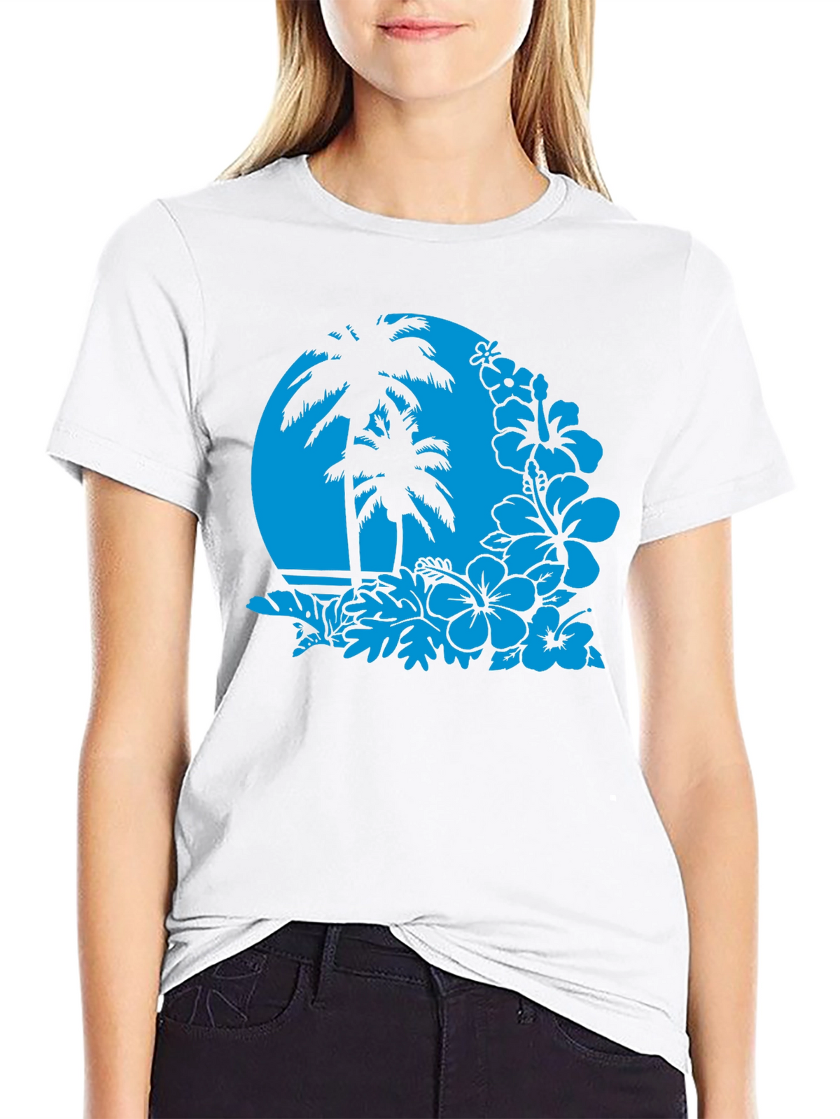 Tropical Paradise Graphic Tee - Black