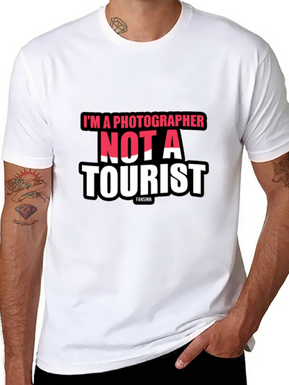 Im a Photographer Not a Tourist Black T-Shirt