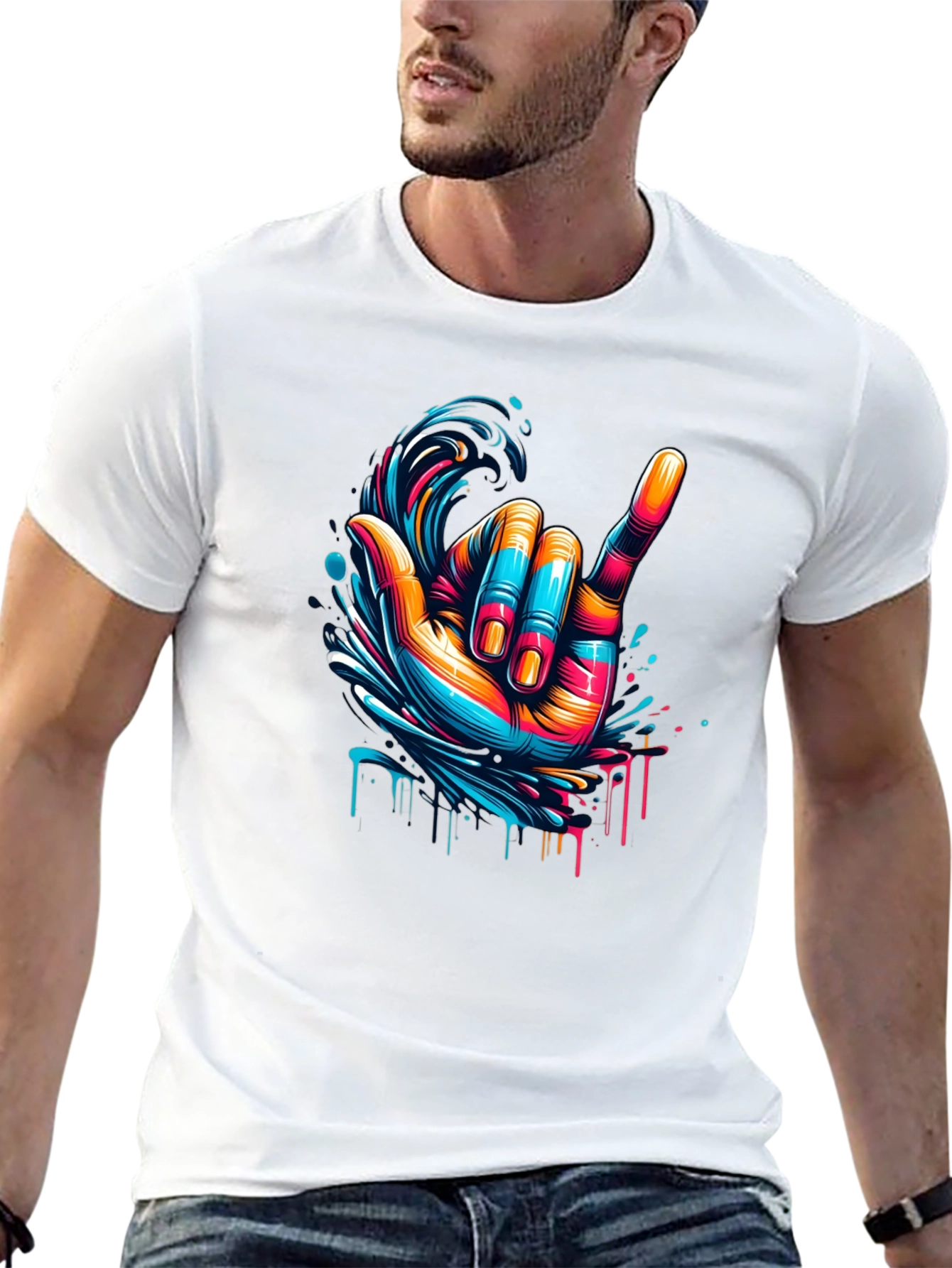 Hang Loose Graphic Tee - Black