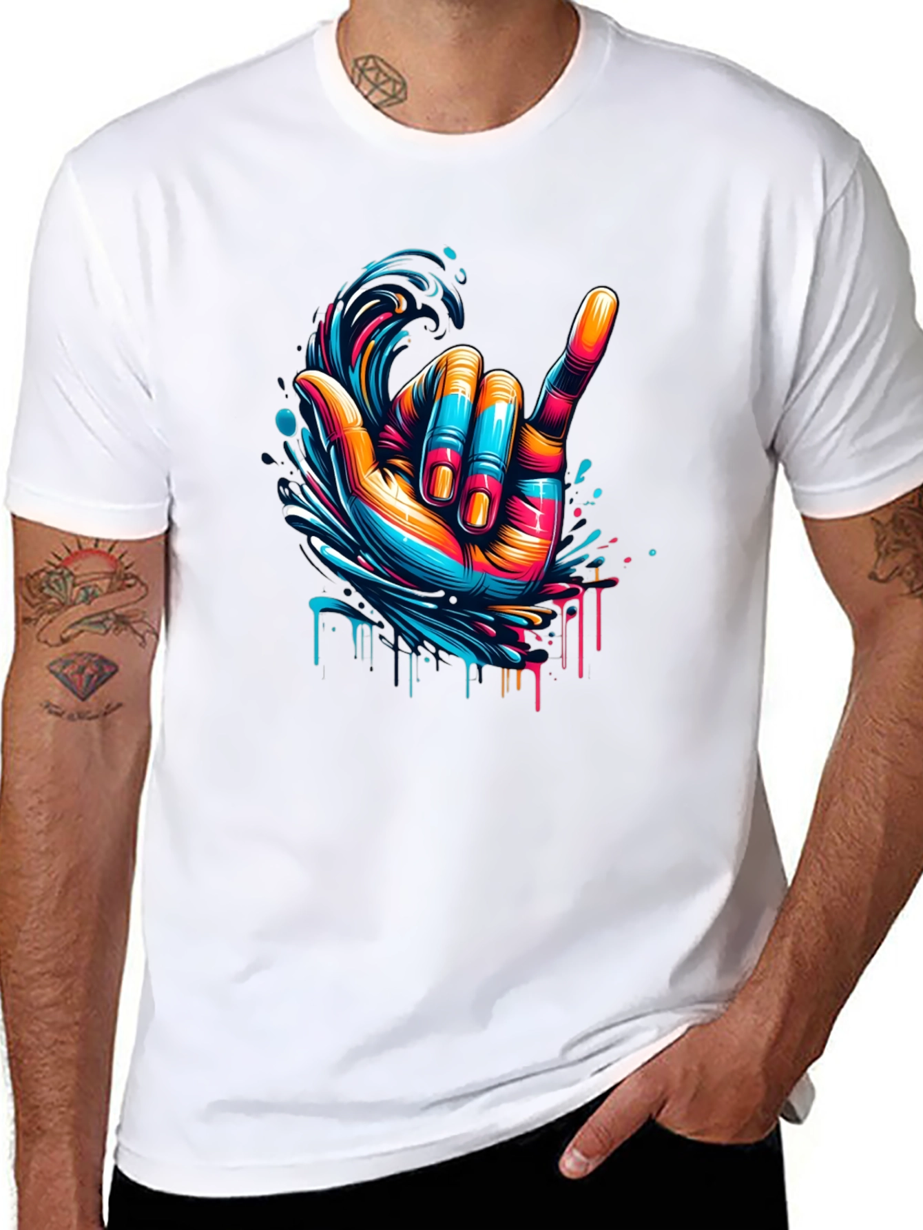 Hang Loose Graphic Tee - Black