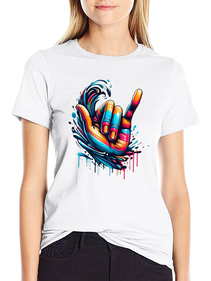 Hang Loose Graphic Tee - Black