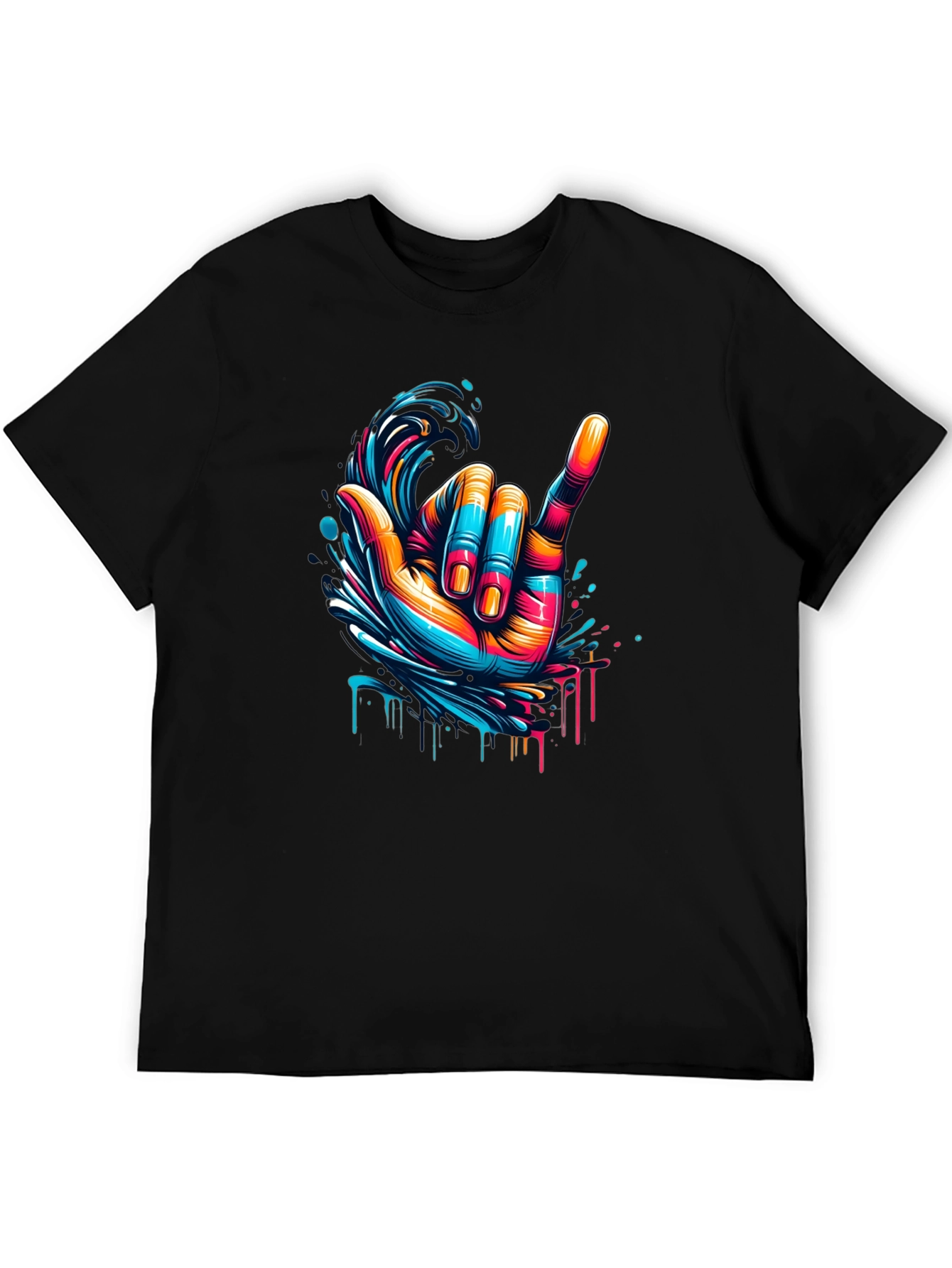 Hang Loose Graphic Tee - Black
