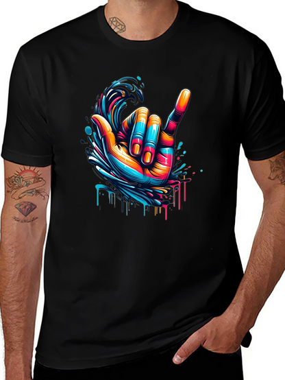 Hang Loose Graphic Tee - Black