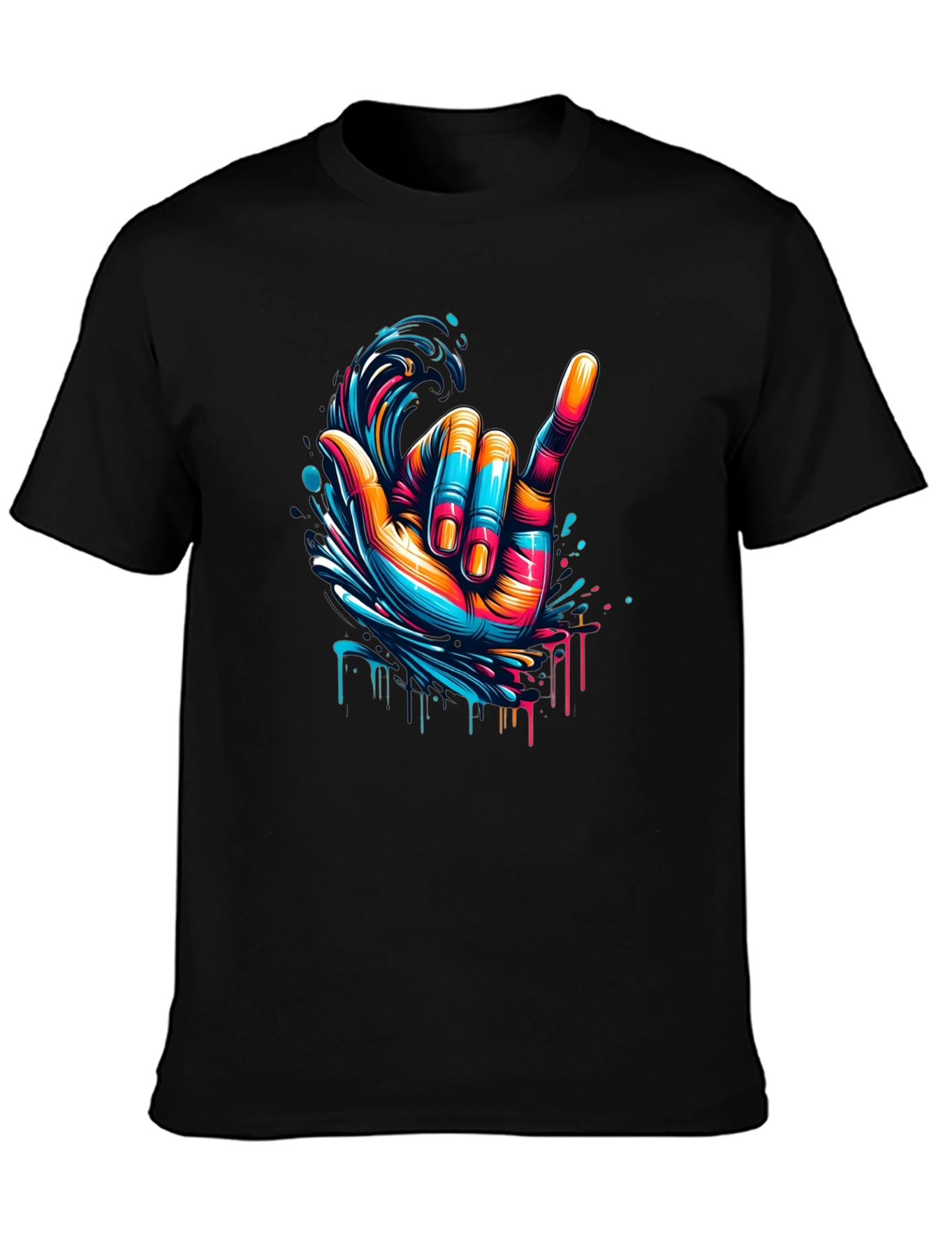 Hang Loose Graphic Tee - Black