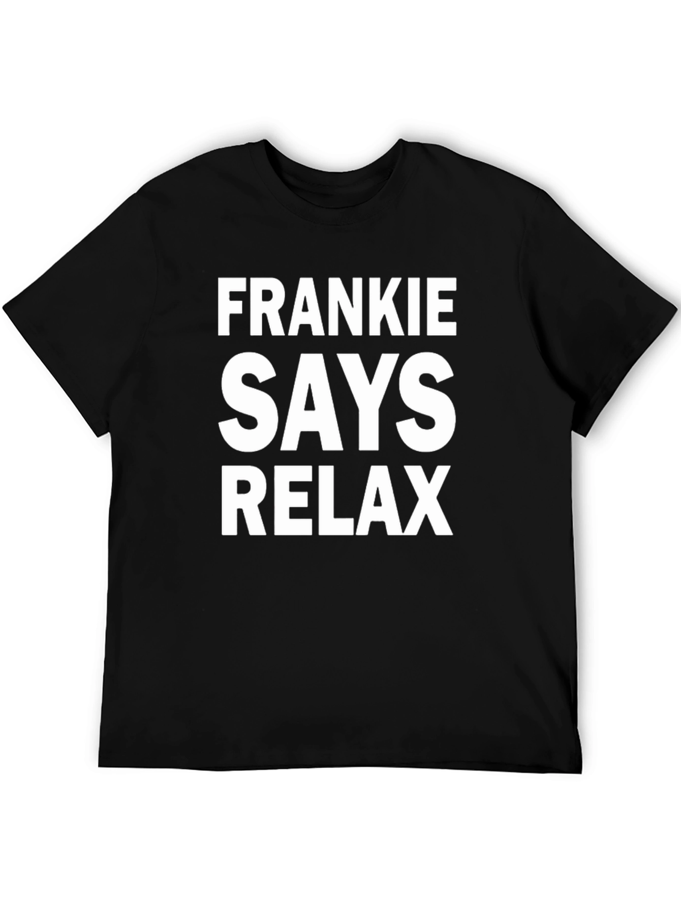 Frankie Says Relax Graphic Tee - Black Cotton T-Shirt