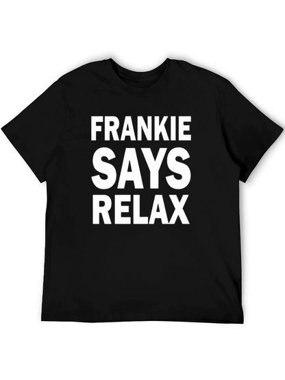 Frankie Says Relax Graphic Tee - Black Cotton T-Shirt