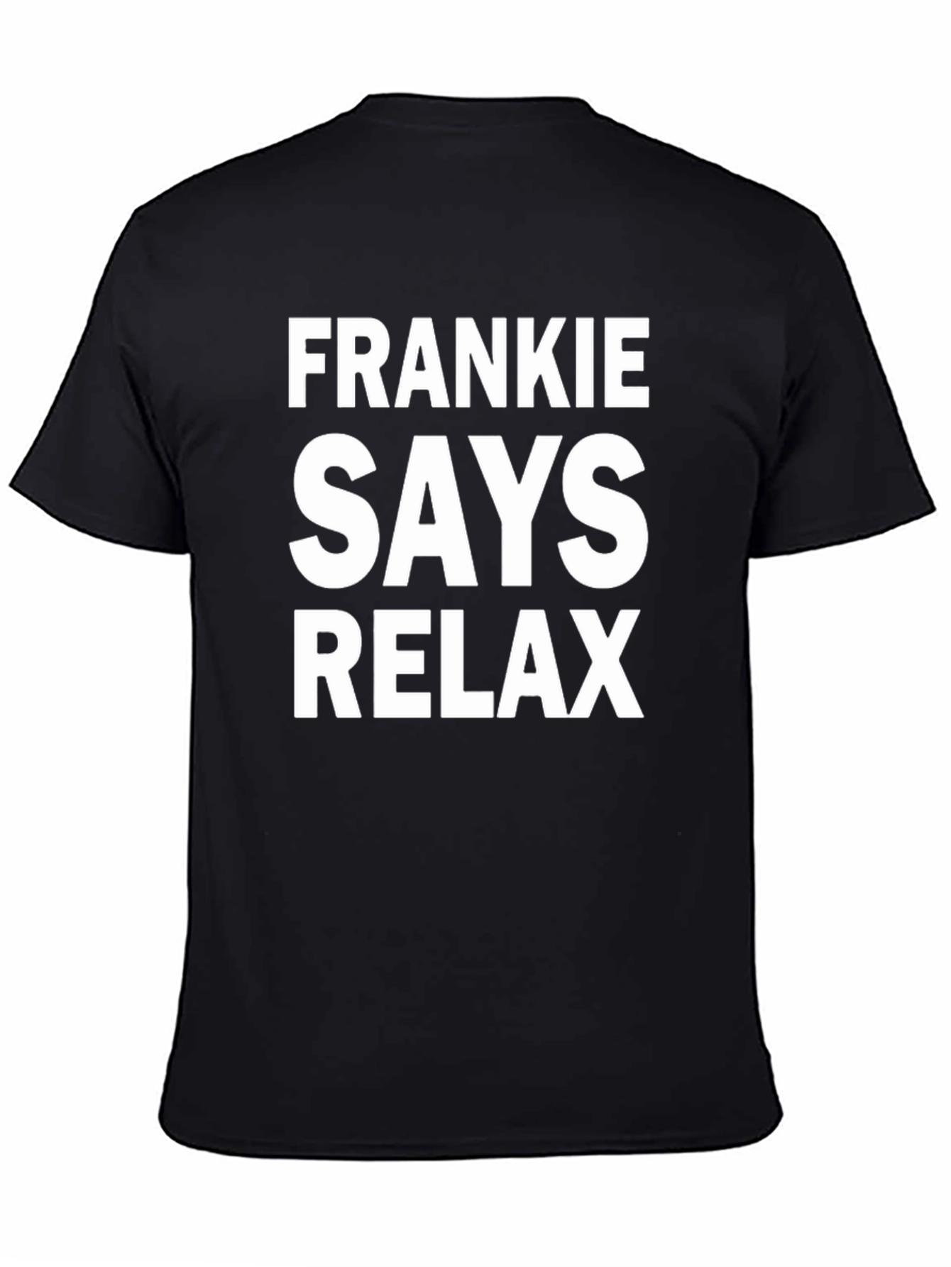 Frankie Says Relax Graphic Tee - Black Cotton T-Shirt