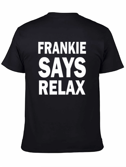 Frankie Says Relax Graphic Tee - Black Cotton T-Shirt