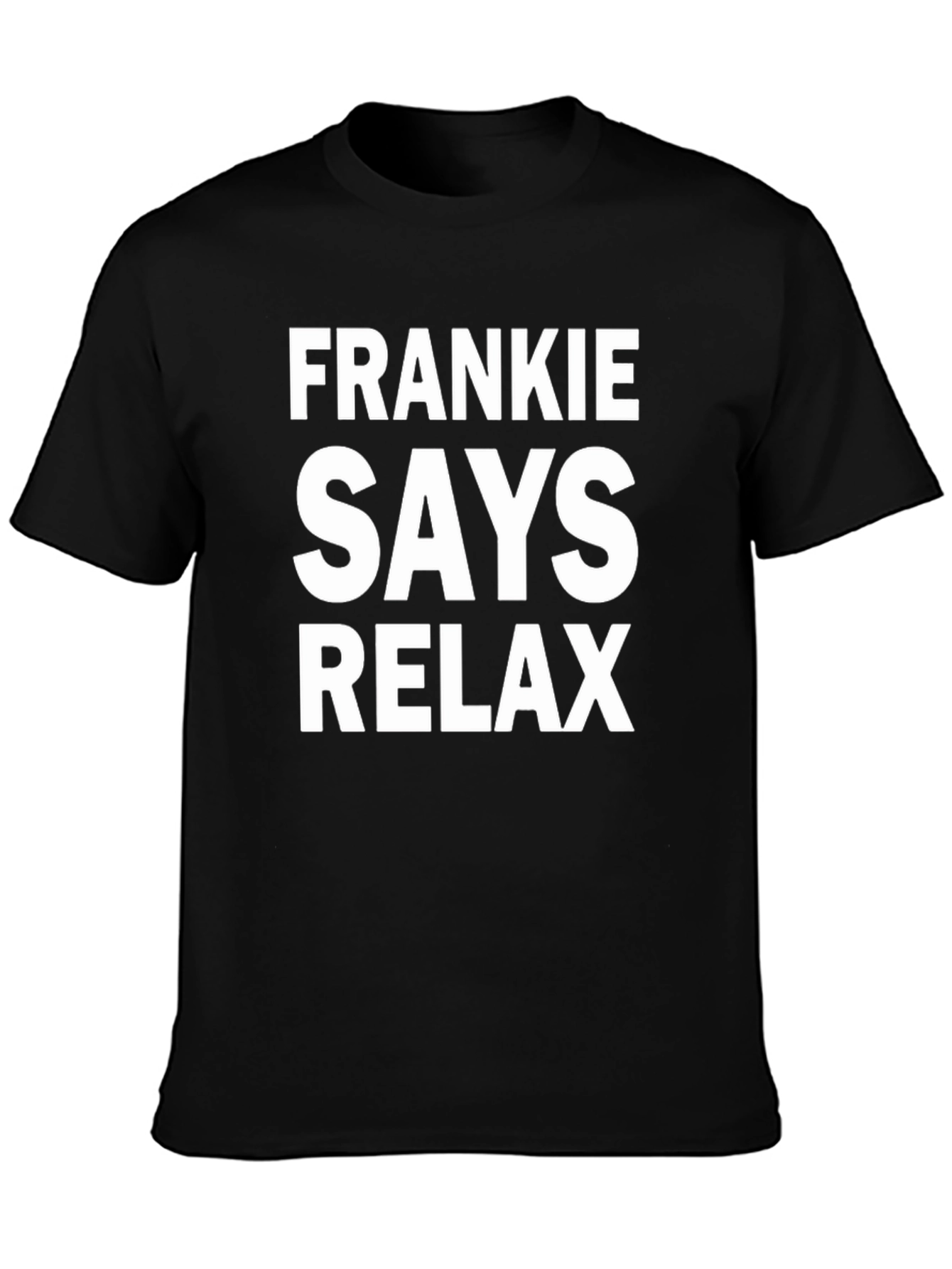 Frankie Says Relax Graphic Tee - Black Cotton T-Shirt