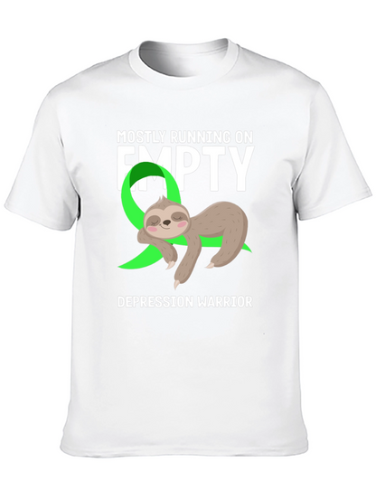 Mostly Running on Empty Depression Warrior Sloth Tee